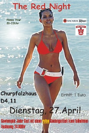 Red Night Party Werbeplakat