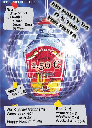 Abiparty Werbeplakat