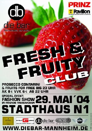 Fresh and Fruity Club  Werbeplakat